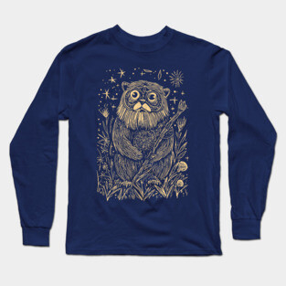 Celestial Bearded Creature – Mystical Guardian of the Forest Long Sleeve T-Shirt