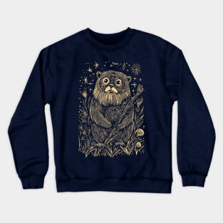 Celestial Bearded Creature – Mystical Guardian of the Forest Crewneck Sweatshirt