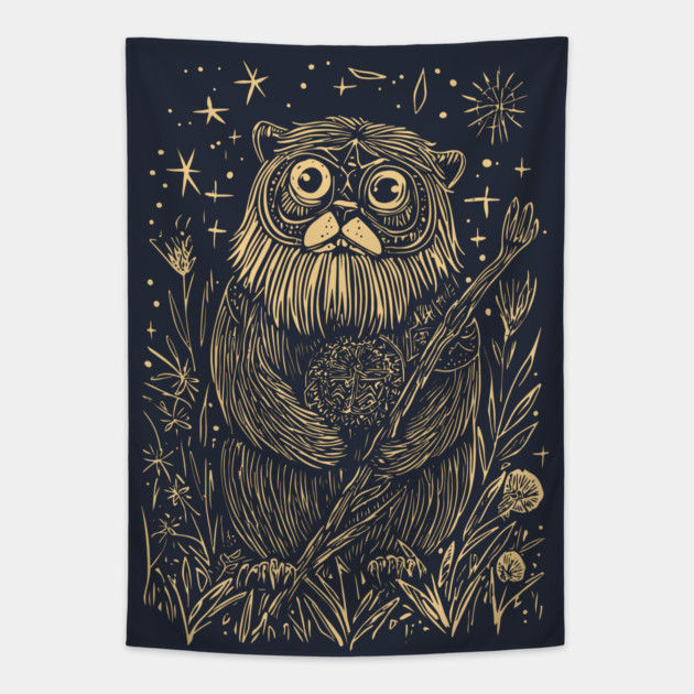 Celestial Bearded Creature – Mystical Guardian of the Forest Tapestry by TuncGK