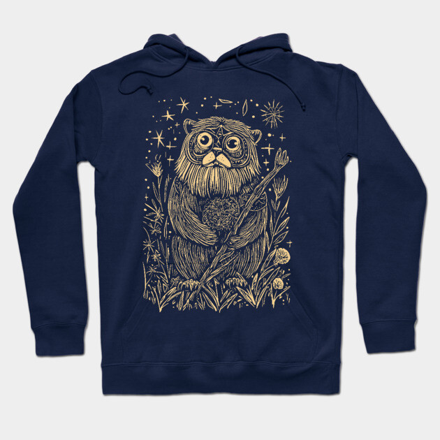 Celestial Bearded Creature – Mystical Guardian of the Forest Hoodie by TuncGK