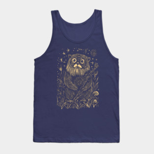 Celestial Bearded Creature – Mystical Guardian of the Forest Tank Top