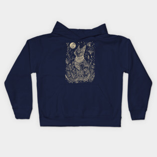Celestial Bastet Under the Stars – Egyptian Goddess of Protection Kids Hoodie