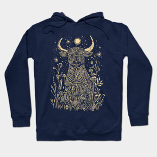 Celestial Sacred Bull – Mythical Power Under the Moon Hoodie
