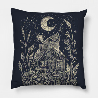 Mystical Cabin in the Forest – A Celestial Refuge Under the Moon Pillow