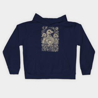 Celestial Ducklings Under the Moon – Family, Nature, and Cosmic Harmony Kids Hoodie