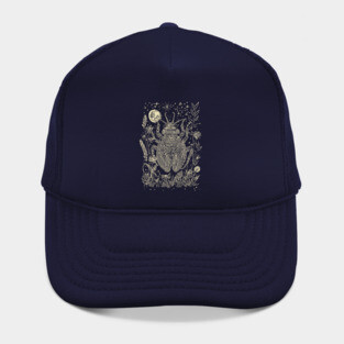 Mystical Scarab Under the Moon – Celestial Egyptian Symbol of Renewal Hat