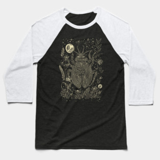 Mystical Scarab Under the Moon – Celestial Egyptian Symbol of Renewal Baseball T-Shirt