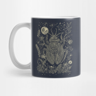 Mystical Scarab Under the Moon – Celestial Egyptian Symbol of Renewal Mug