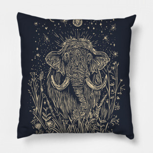 Celestial Mammoth in the Stars – Ancient Giant Under the Moon Pillow