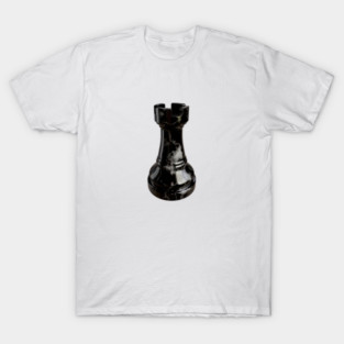 Black Marble Rook Chess Piece T-Shirt