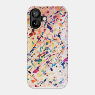 Rainbow Paint Spatter Phone Case