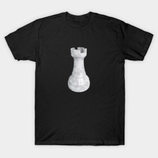 White Marble Rook Chess Piece T-Shirt