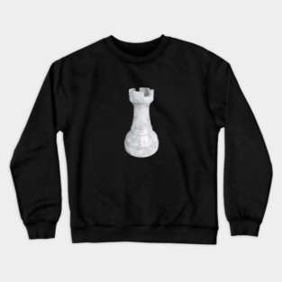 White Marble Rook Chess Piece Crewneck Sweatshirt