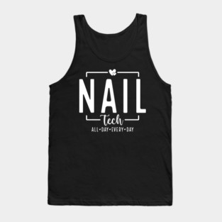 Nail Tech Funny Nail Technician Quote Manicurist Vintage Tank Top