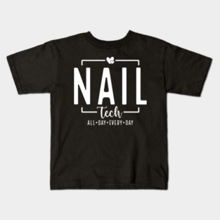 Nail Tech Funny Nail Technician Quote Manicurist Vintage Kids T-Shirt