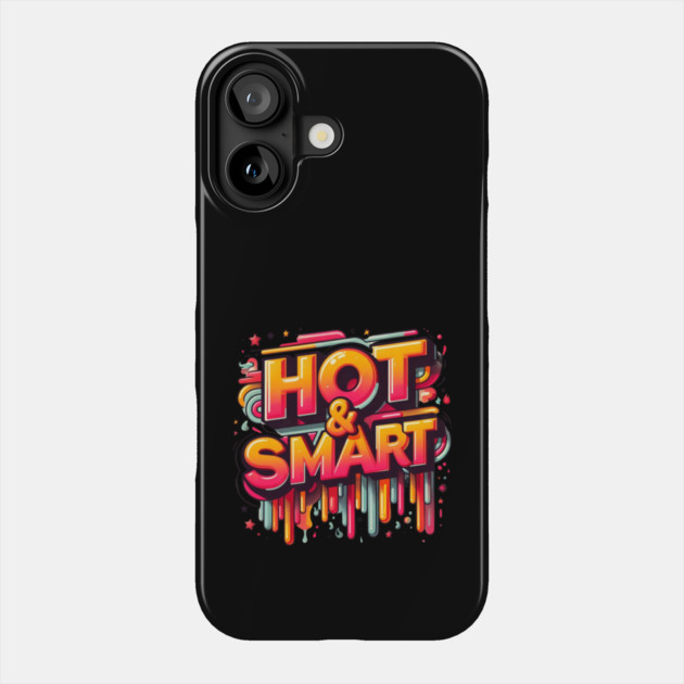 Hot & Smart – Retro Cool with a Brainy Twist Phone Case by Ben's Store 1