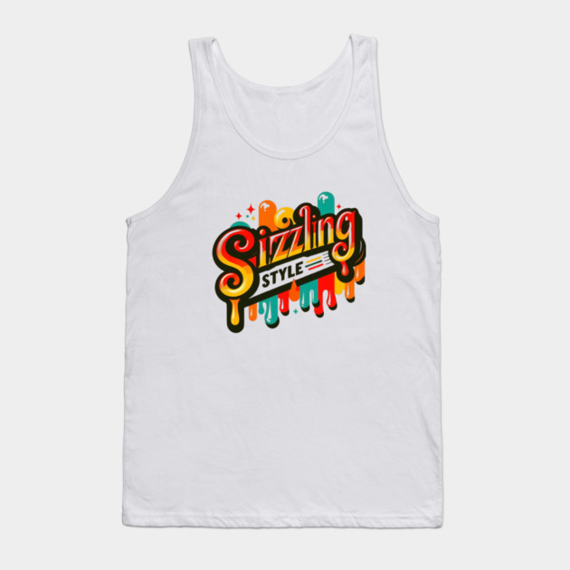 Sizzling – Retro Heat, Timeless Cool Tank Top by Ben's Store 1