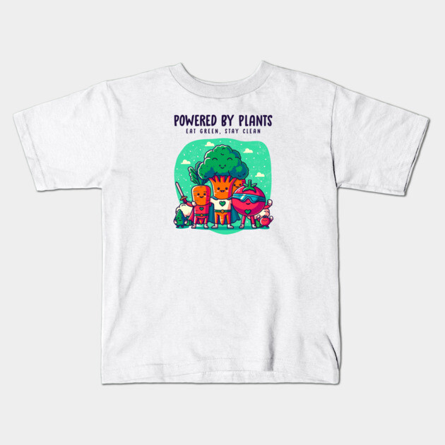 POWERED BY PLANTS Kids T-Shirt by Fabrik