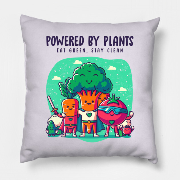 POWERED BY PLANTS Pillow by Fabrik