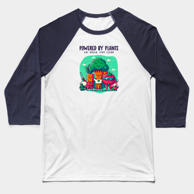 POWERED BY PLANTS Baseball T-Shirt by Fabrik