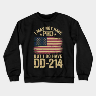 US DD-214 Funny Army Vietnam Veteran Crewneck Sweatshirt