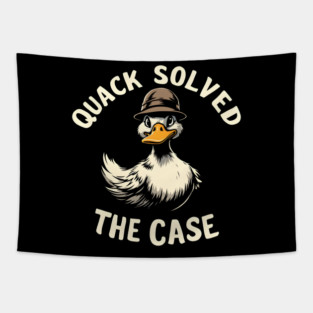 Funny Duck Detective Tapestry