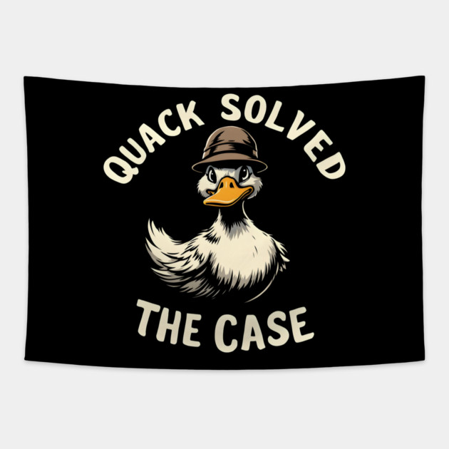 Funny Duck Detective Tapestry by MakerMind8.2