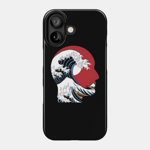 Kanagawa Ocean Thought Phone Case by MakerMind8.2