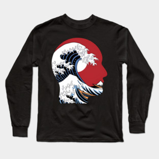 Kanagawa Ocean Thought Long Sleeve T-Shirt
