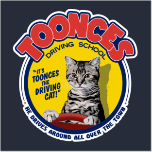 Toonces The Driving Cat Drivers School Classic SNL Posters and Art