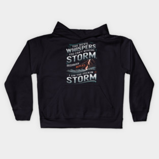 The Irishman I Am The Storm Quote - Irish Pride, Resilience & Defiance Design Kids Hoodie