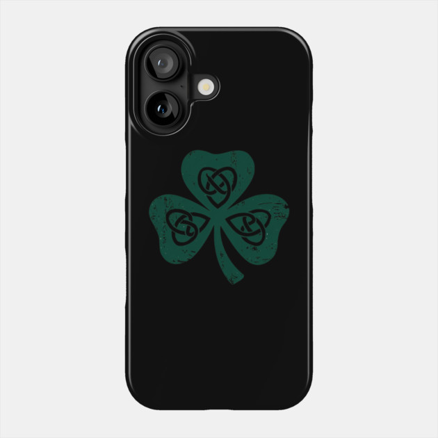 Vintage St Patricks Day Shamrock Phone Case by Creatifly Graphic Tees