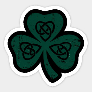 Vintage St Patricks Day Shamrock Sticker