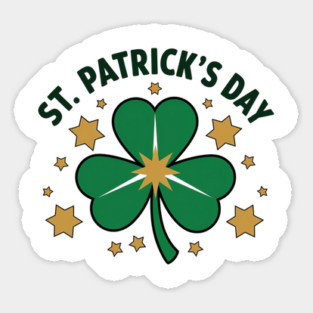 St Patricks Day Shamrock Sticker