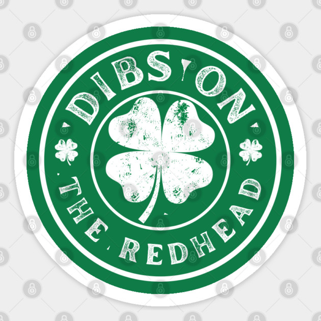 Dibs-On-The-Redhead Sticker by Creatifly Graphic Tees