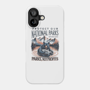 Protect Our National Parks Defund Doge Parks Not Profits Retro Vintage Phone Case
