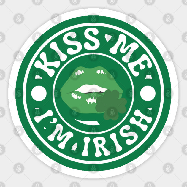 Kiss Me I'm Irish Sticker by Creatifly Graphic Tees
