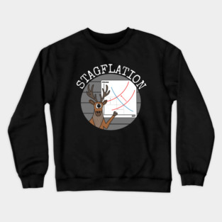 Stagflation UK Economy Economics Teacher Funny Crewneck Sweatshirt