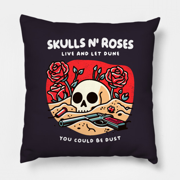 SKULL N' ROSES Pillow by Fabrik