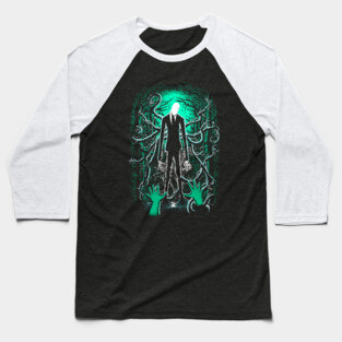 Slender Man (sea green) Baseball T-Shirt