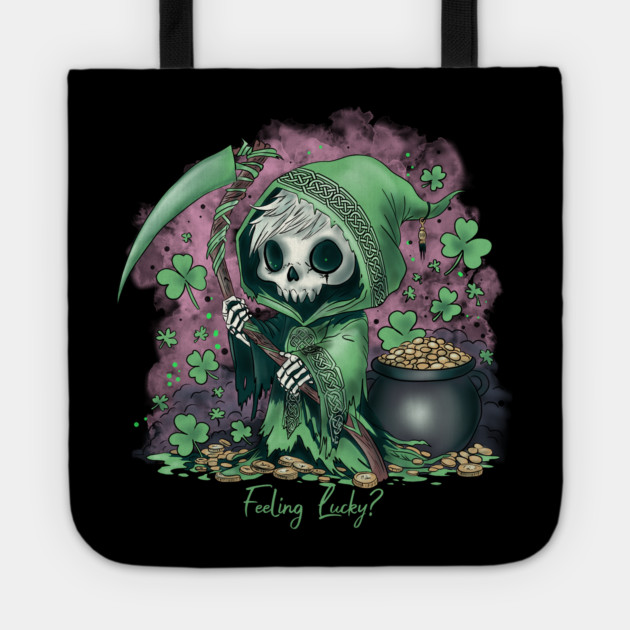 St. Patrick's Day Grim Reaper Tote by H. R. Sinclair
