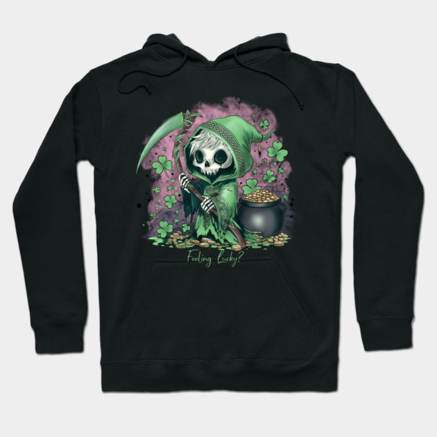 St. Patrick's Day Grim Reaper Hoodie by H. R. Sinclair