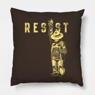 Vintage Smokey The Resist Bear Pillow