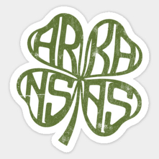 Lucky Arkansas Clover Sticker