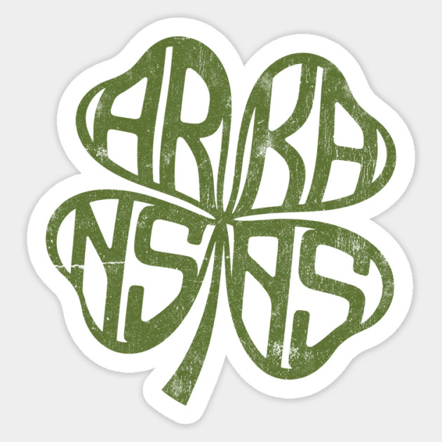 Lucky Arkansas Clover Sticker by rt-shirts