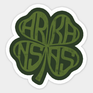 Lucky Arkansas Clover Magnet