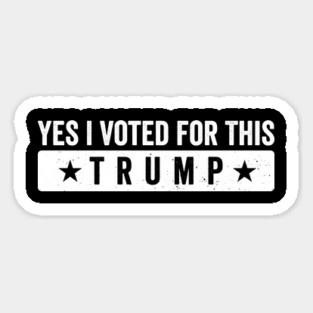 Yes, I Voted for This – Funny Pro-Trump Political Design Magnet