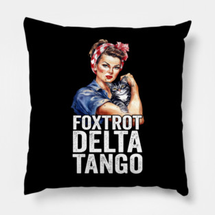 Foxtrot Delta Tango Anti Donald Trump Political Humor FDT Pillow