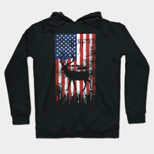 American Flag Deer Hunting Hoodie