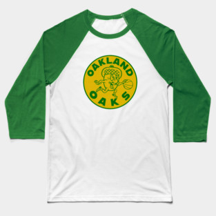 Defunct Oakland Oaks ABA Basketball 1968 Baseball T-Shirt